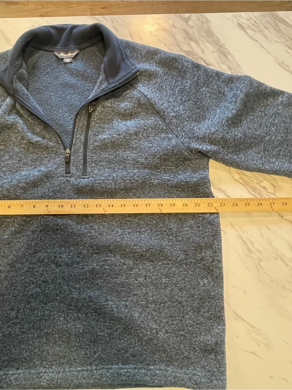 Eddie Bauer Men's Gray Half-Zip Sweater. Size L